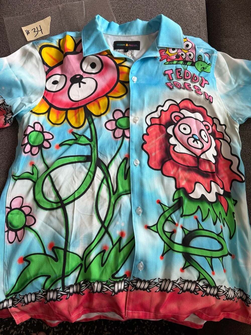 Teddy Fresh x Gentle Thrills Artist Series Graphic Button Down Shirt